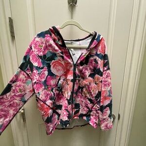 Beautiful floral lululemon zip up hoodie
